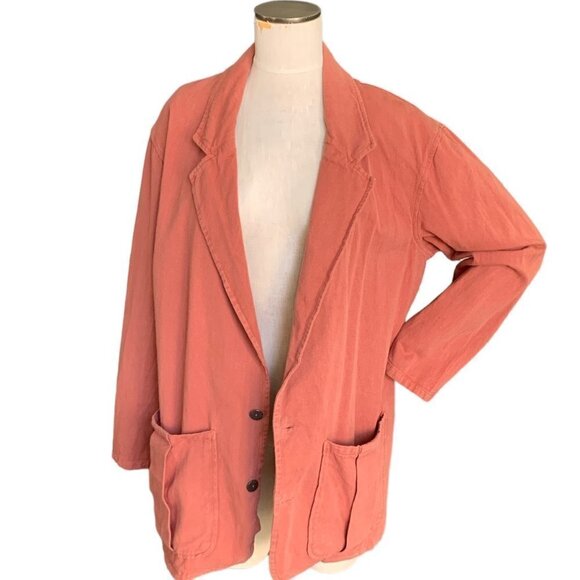 Chico's 10th Anniversary Collection Blazer Jacket Sz 2(L/12) Cotton #132i - Picture 4 of 10